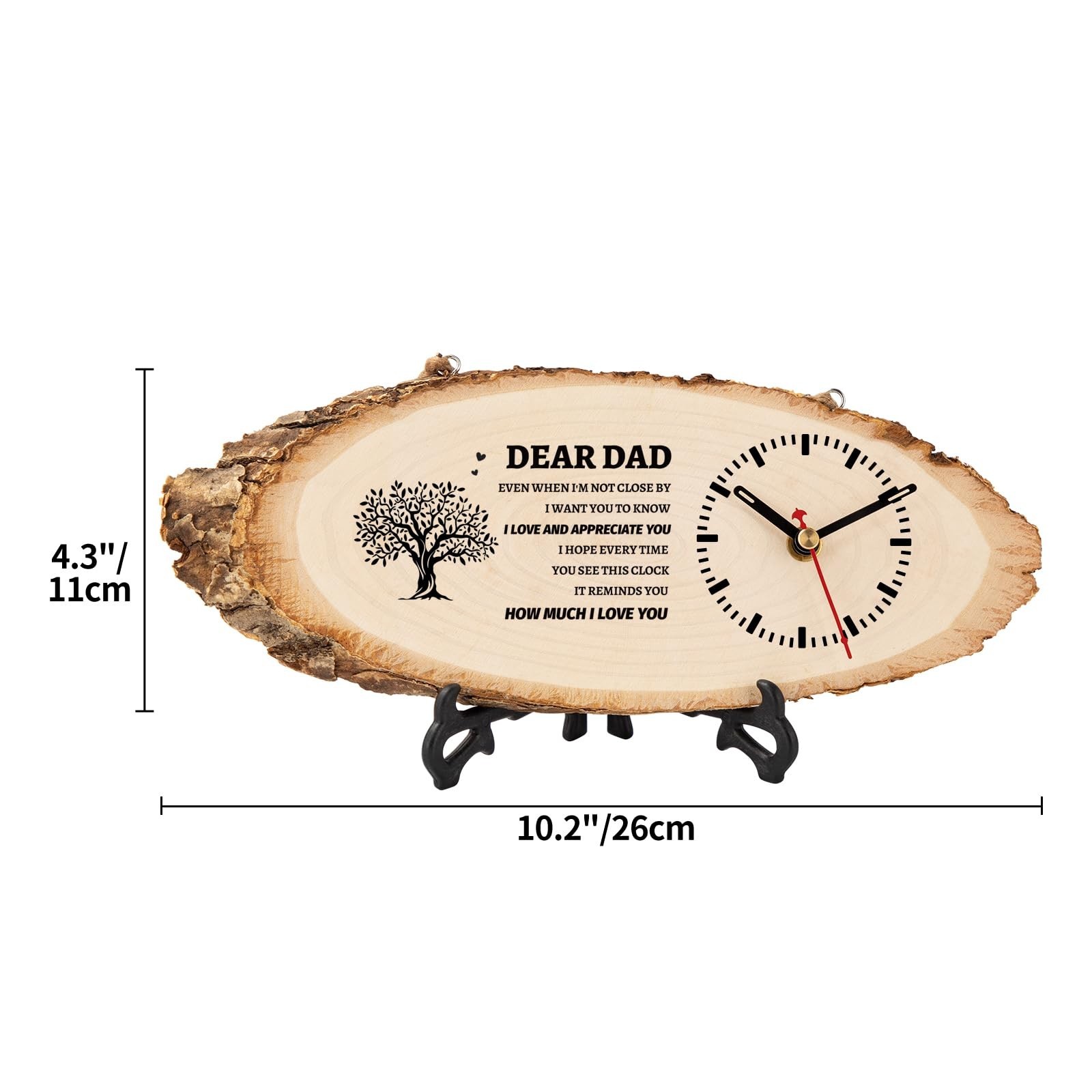 BeauGift Dad Gifts, Wooden Clock Gifts for Dad from Daughter Son Kids, Daddy …