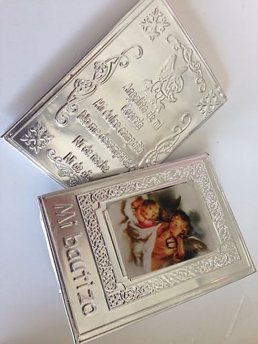 12 Pc Blue Baptism Favors/ Recuerdos De Bautizo En Repujado/ Prayer Book