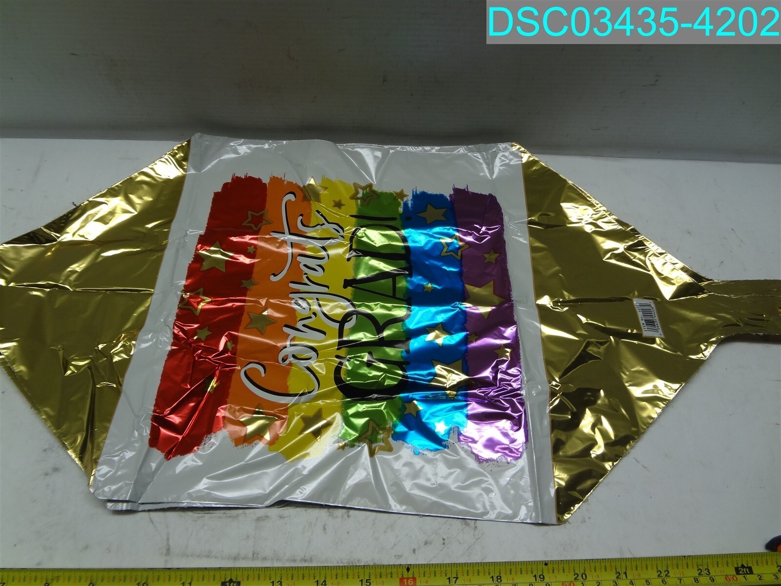 QTY=2: 44228 Congrats Grad Painted Rainbow Cubez 15? Balloon 026635442282