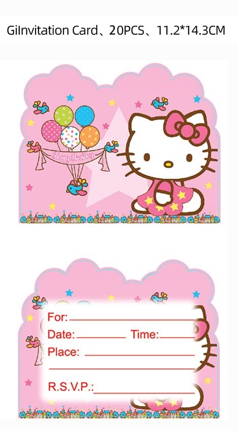 20PCS Birthday Party Invitations 4.2 x 6 inches, Multiple colors