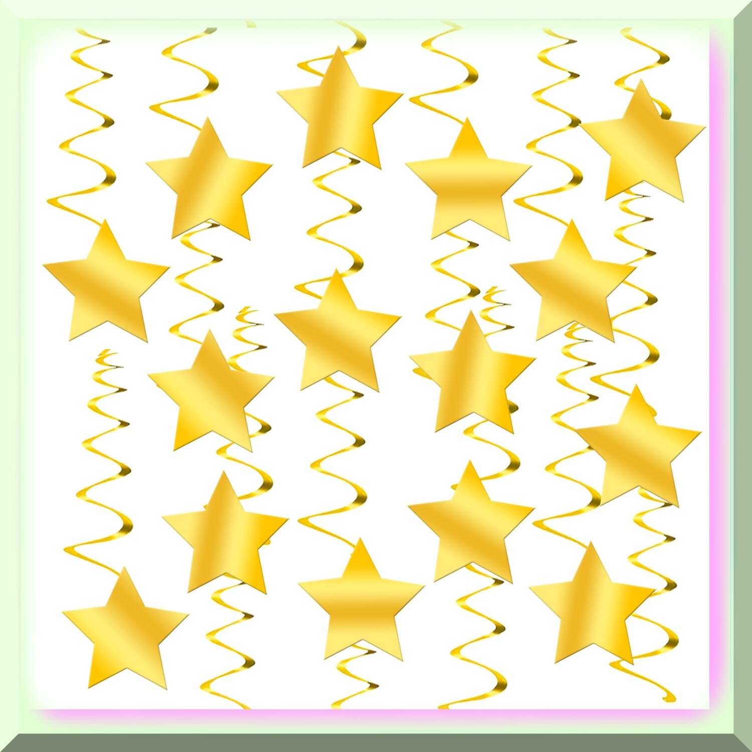 Golden Starburst Swirls Pack of 30 Decorations