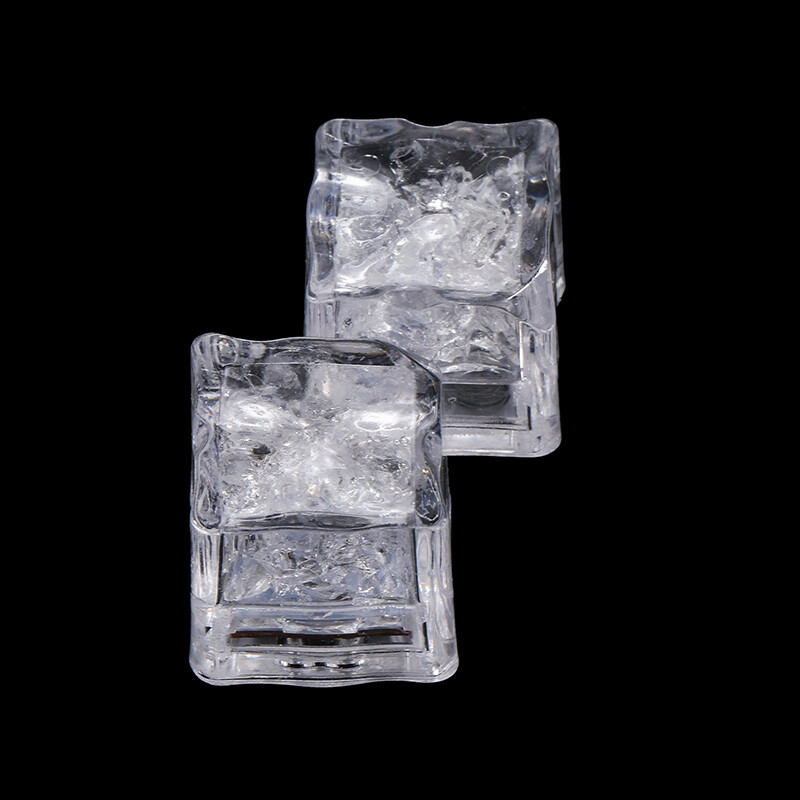 20x Waterproof Light Up Led Ice Cubes for Party Drinks Glowing Flashing Ice Cube