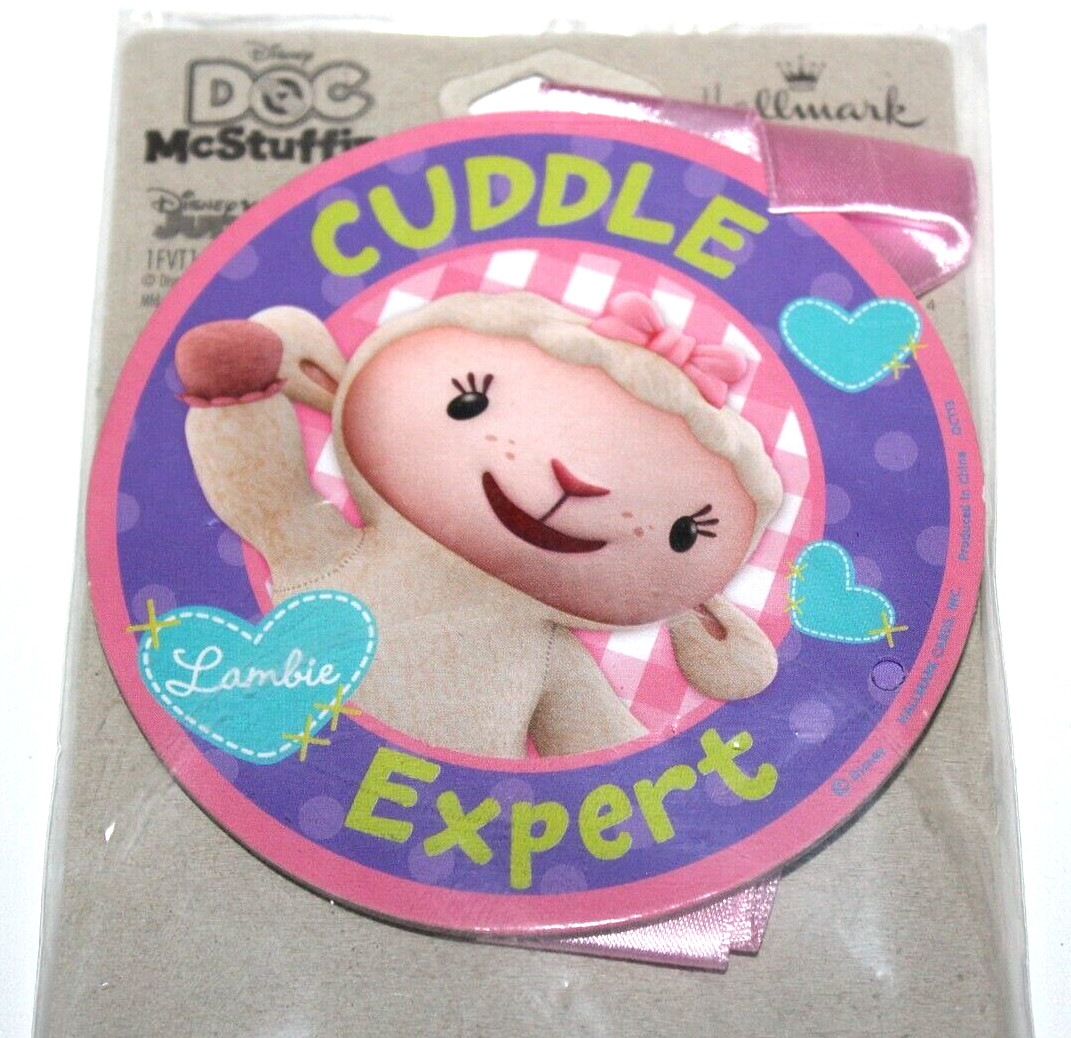 Hallmark Disney Doc McStuffins “Cuddle Expert” Sheep Character Medal Necklace