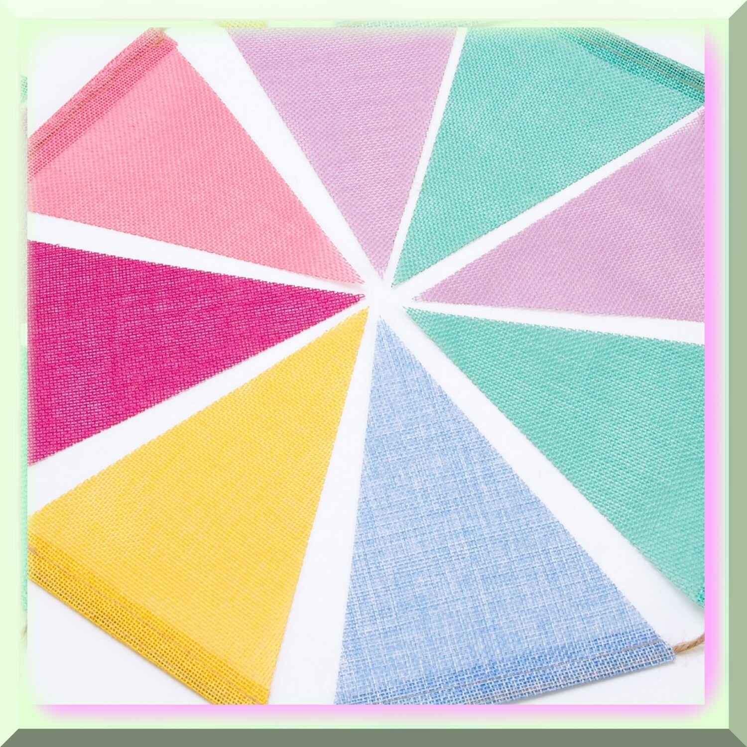 Multicolor Burlap Pennant Banner for Festivals and Parties
