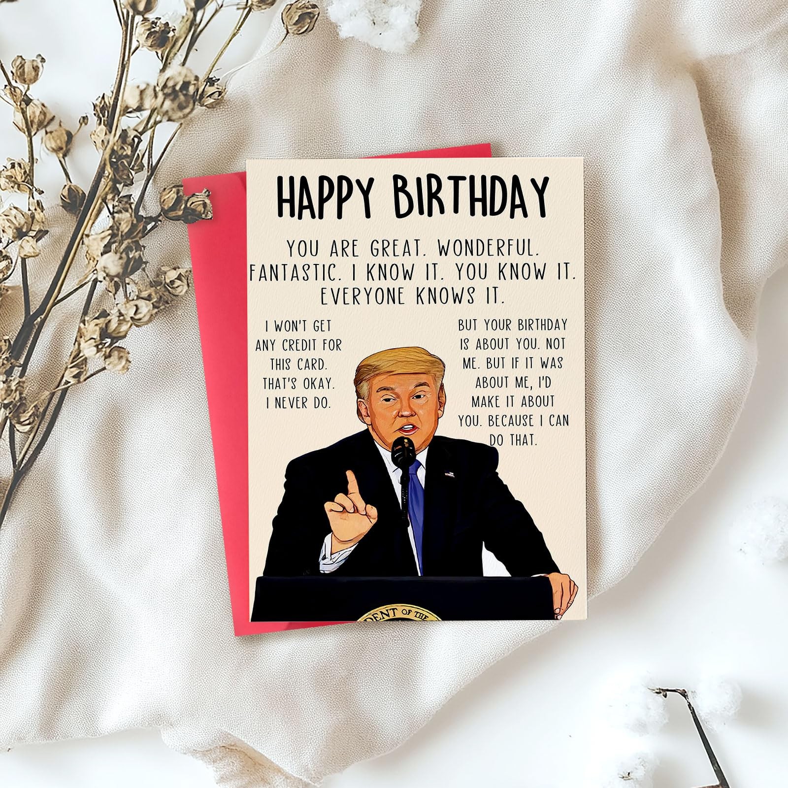 ACHICGIRL Funny Birthday Card for Women Men, Humorous ACH-032, ACH-032