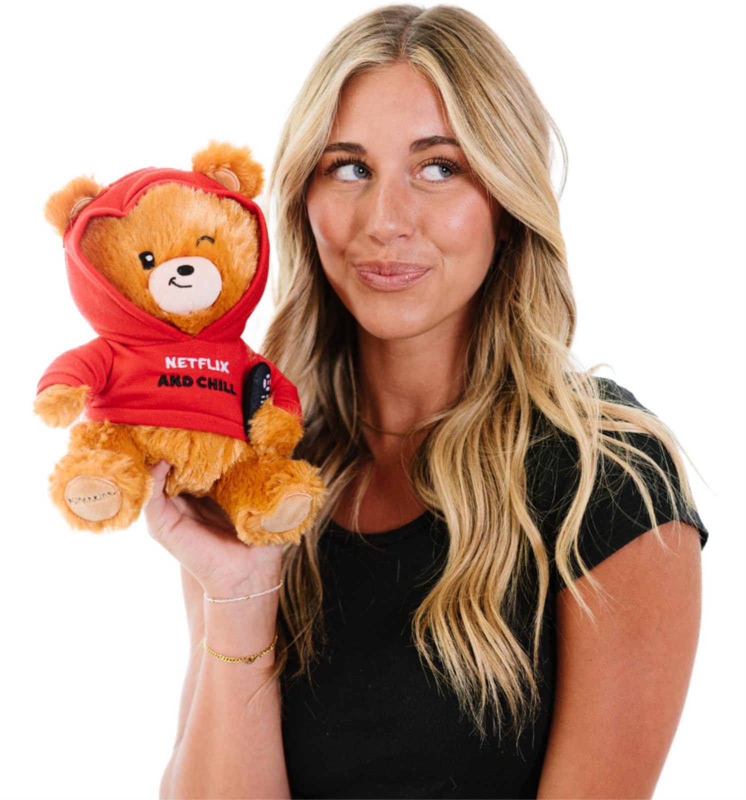 Punchkins 🐻 “Netflix & Chill” Teddy Bear Plushie 📺 Cuddly Movie Fans Gift 🍿