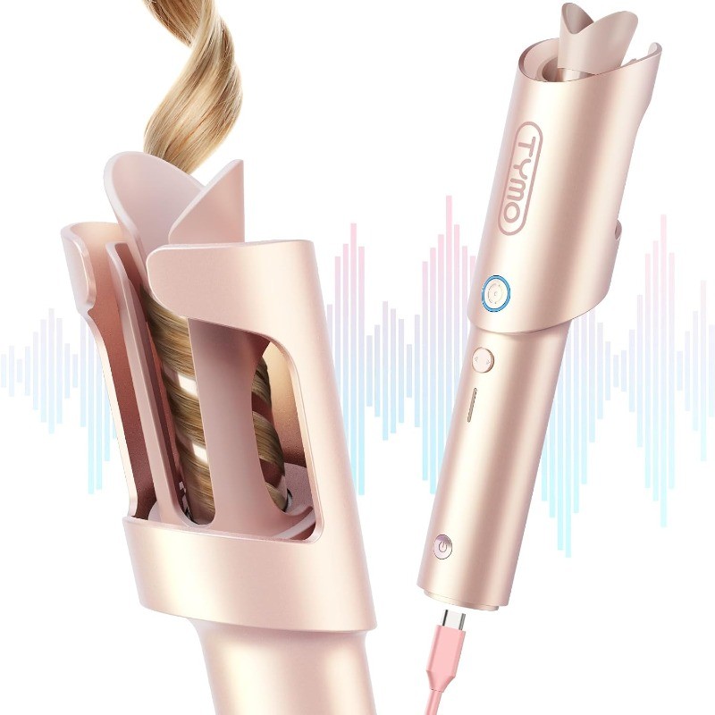 Cordless Automatic Curling Iron – TYMO CurlGo 1 Inch Beach Waves Rotating