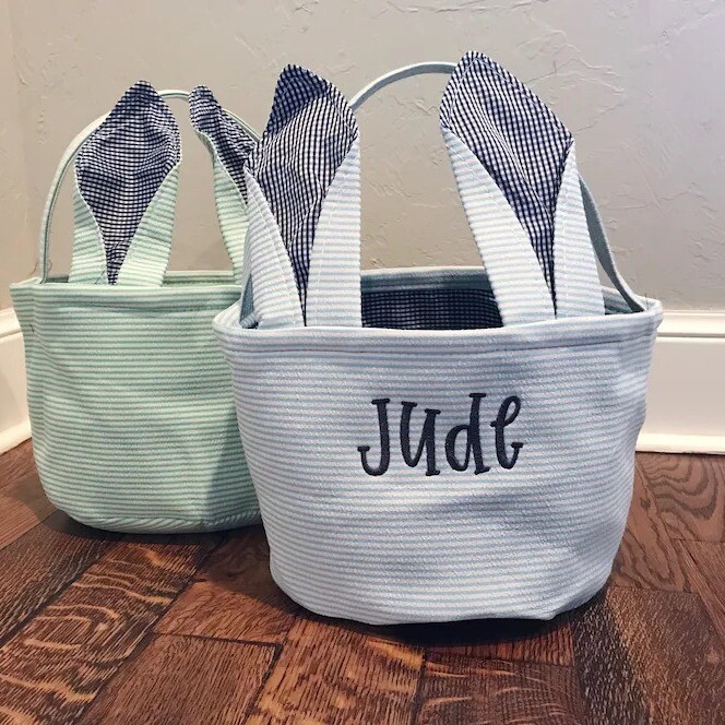 Personalised Easter Basket Egg Bags Tote Handbag Custom Text Girls Boys Gift AU