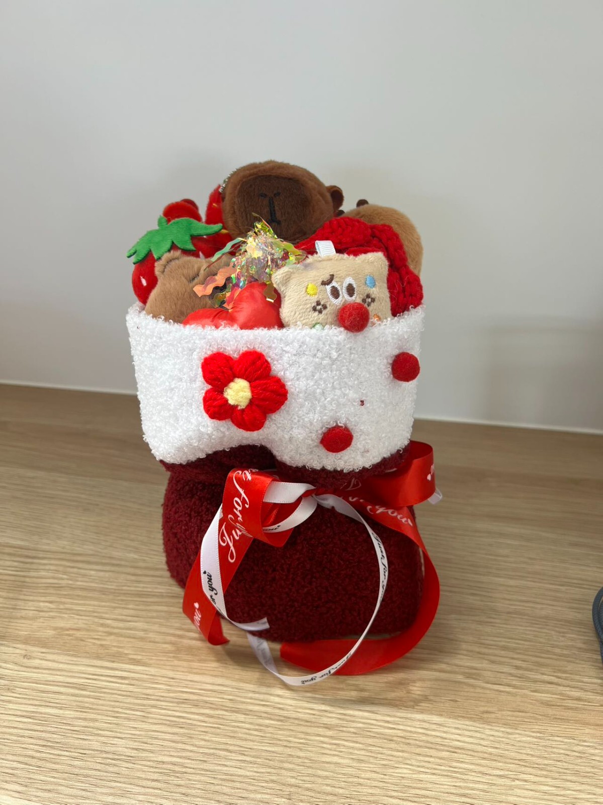 Festive Gift Plush Toy Bouquet, Christmas Present for Girlfriend or Family