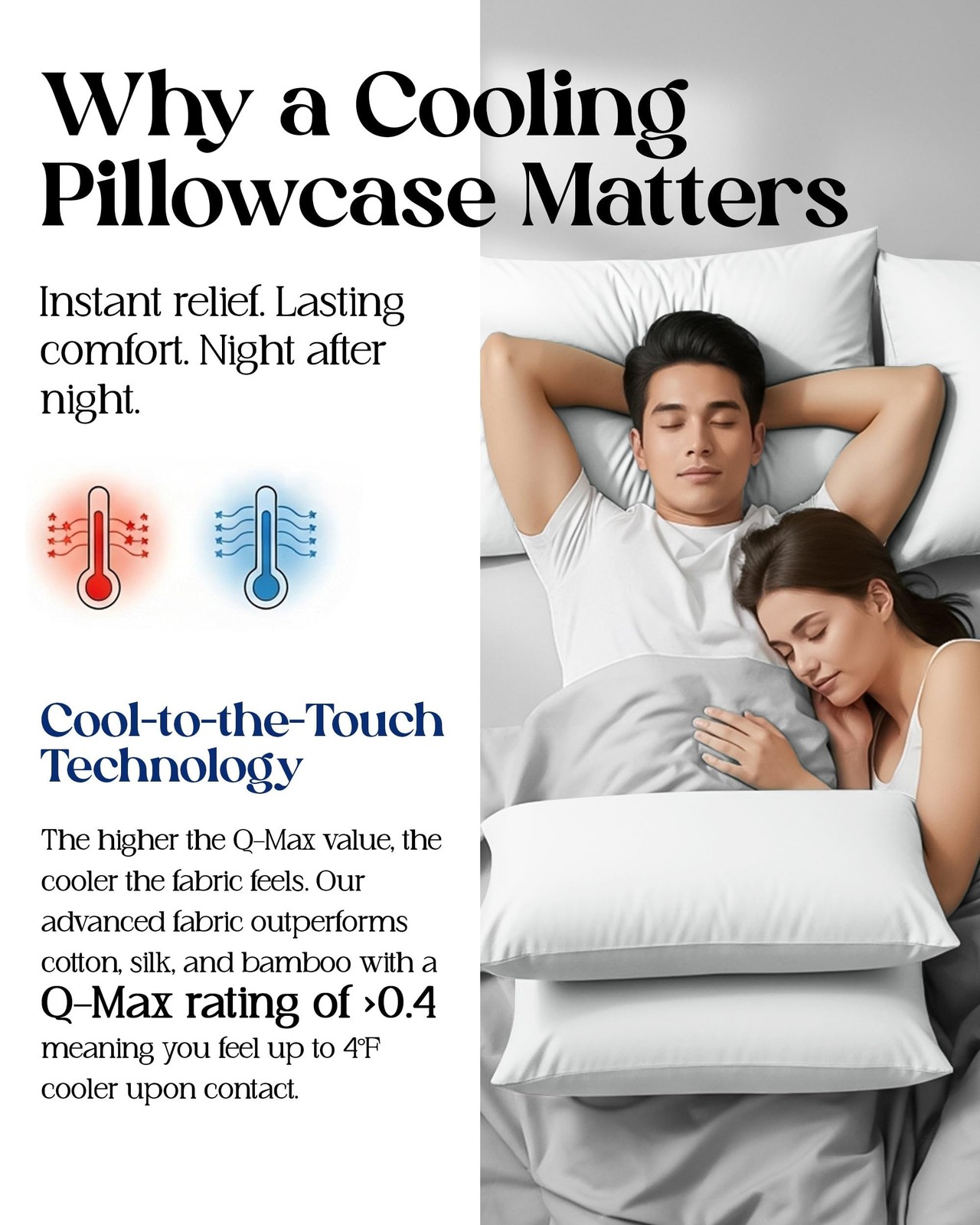 Cooling Pillow Cases – BreezeWeave Queen Size Set of 2 Pillowcases … Fast Ship