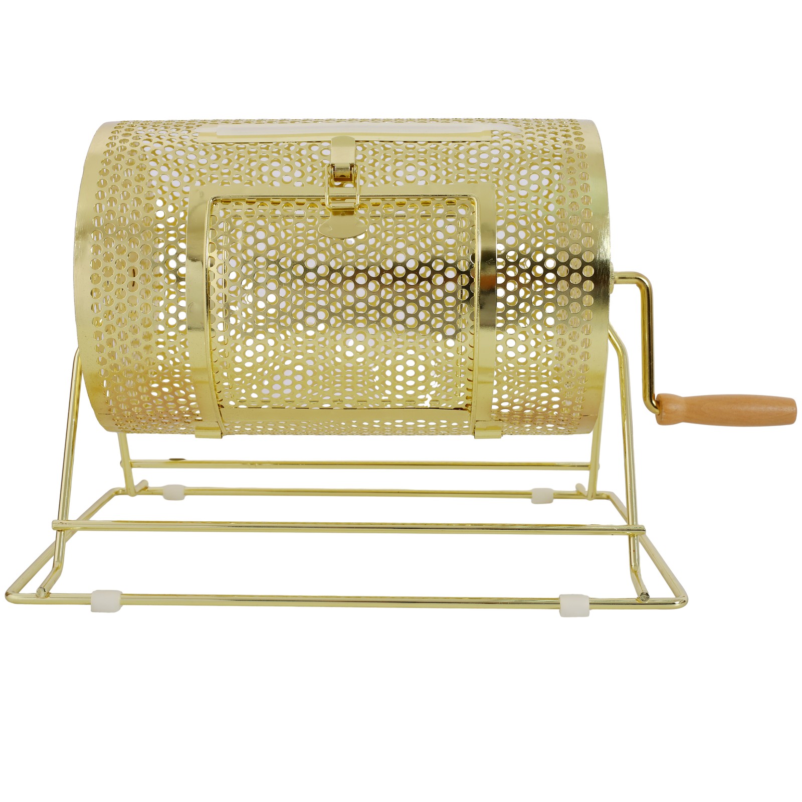 Raffle Ticket Spinner Drum 12″ x 8″ Brass Plated Holds 2500 Tickets