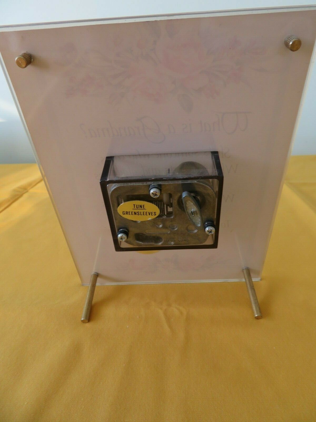 Acrylic Card/MUSIC BOX plays Greensleeves-WORKS! Gift for GRANDMA – Birthday