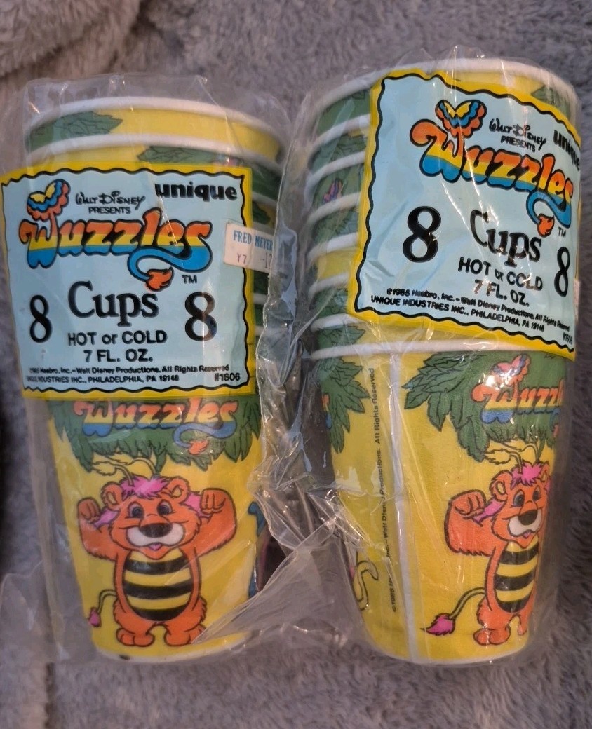 Vintage 80’s Deadstock 1985 Wuzzles Walt Disney Hasbro Birthday Party Ephemera