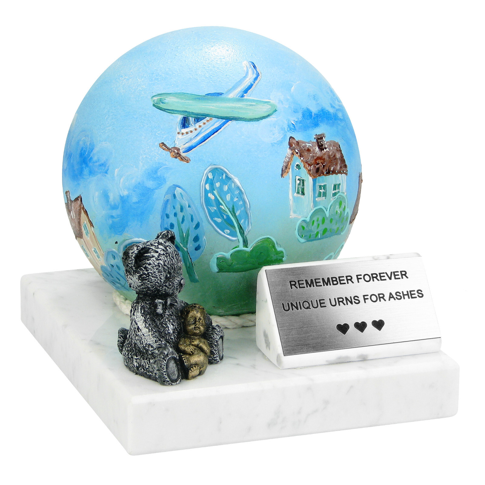 Tale character cremation urn – Thomas, child urn for ashes, decorative urn baby