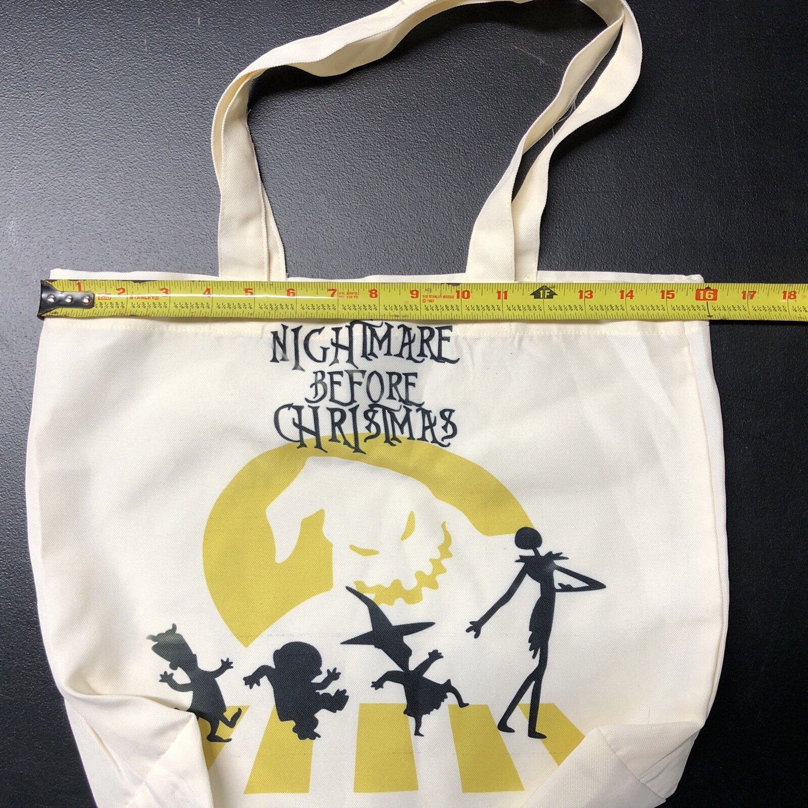 Canvas Tote Bag Halloween Candy Sack “Welcome to Halloween” Edward Scissorhands