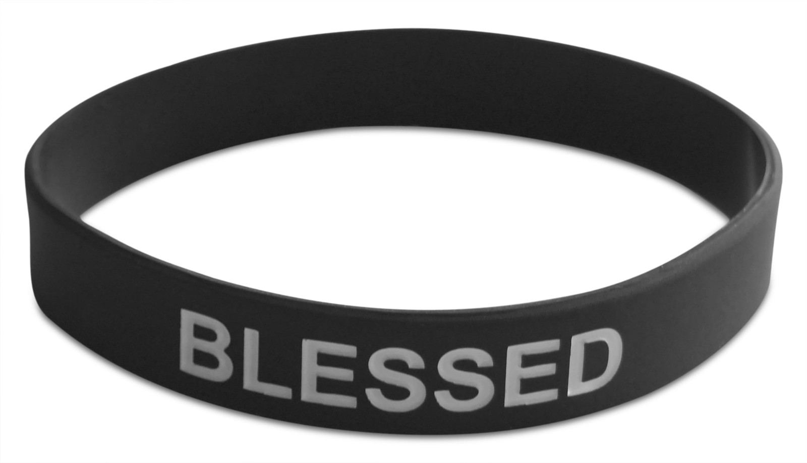 Blessed Mixed White & Black 12-Piece Silicone Band Wristband Motivation & Rel…