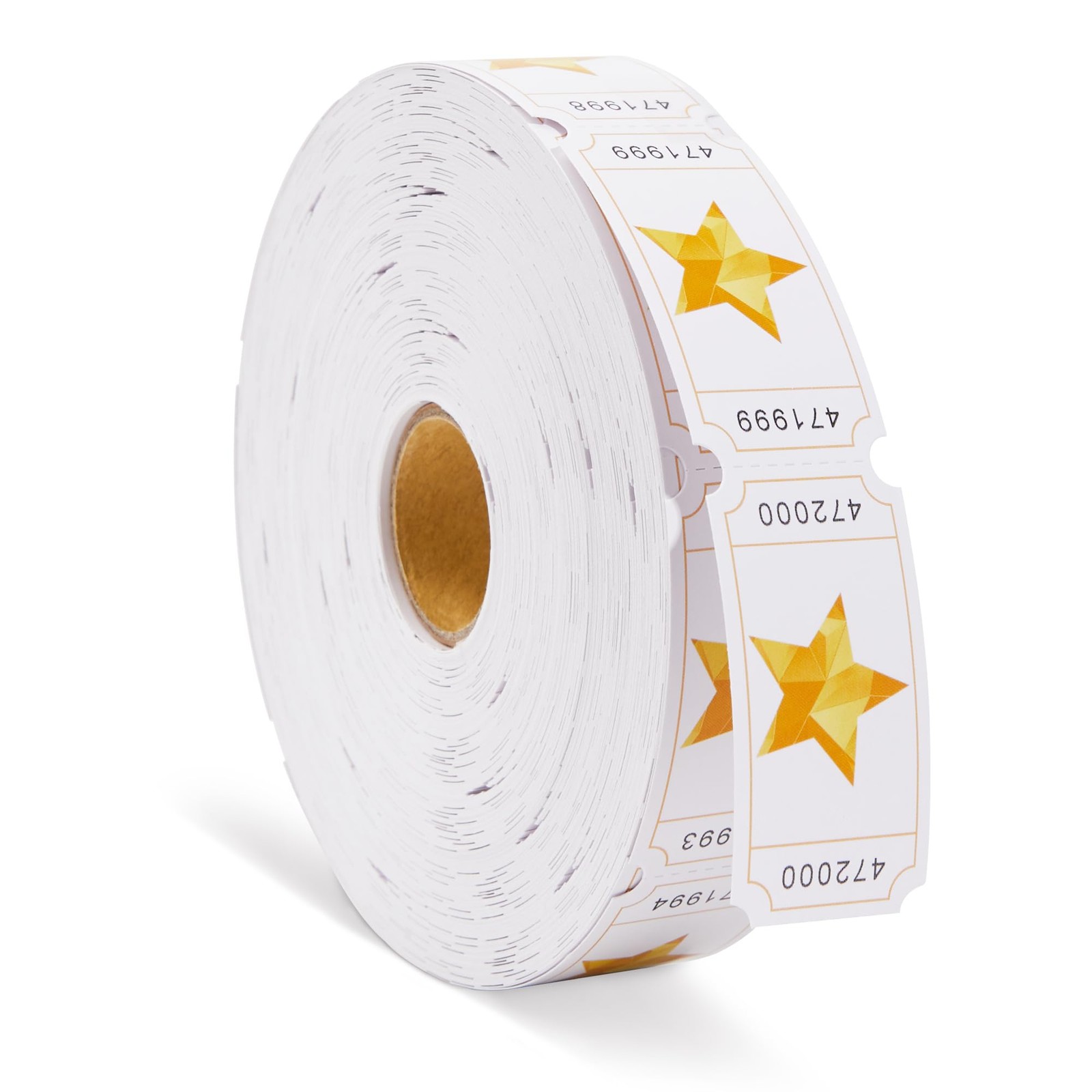 Star Raffle Tickets Single Roll Consecutively Numbered Event 1000 Count Paper