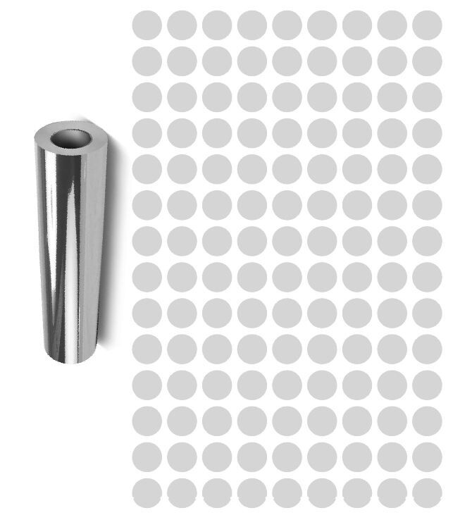 3/8″ Dots Round Vinyl Color Code Inventory Label Dot Stickers Chrome Silver