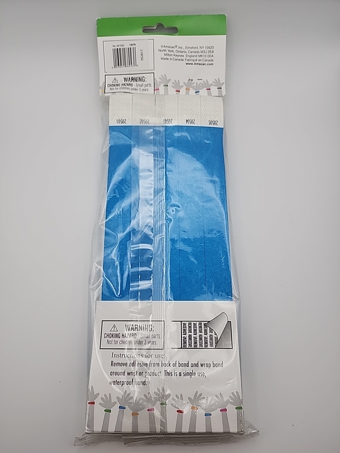 “NEW” Blue Event Wristbands 500 Count Secure Waterproof Sequentially Numbered