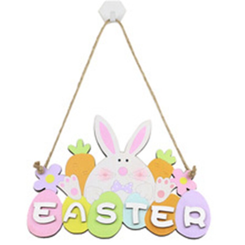 Ornaments Table Decor Tabletop Bunny Gnome ​Stand Wooden Table Cute Easter Sign