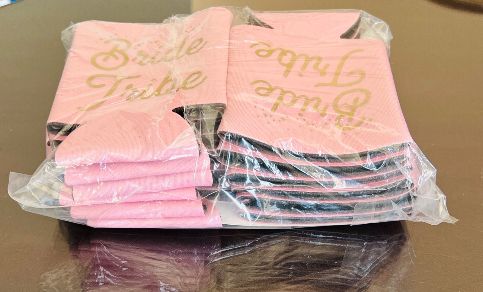 BRIDAL PARTY SUNGLASSES *plus* BRIDE TRIBE CAN SLEEVES set of 12 PINK GOLD WHITE