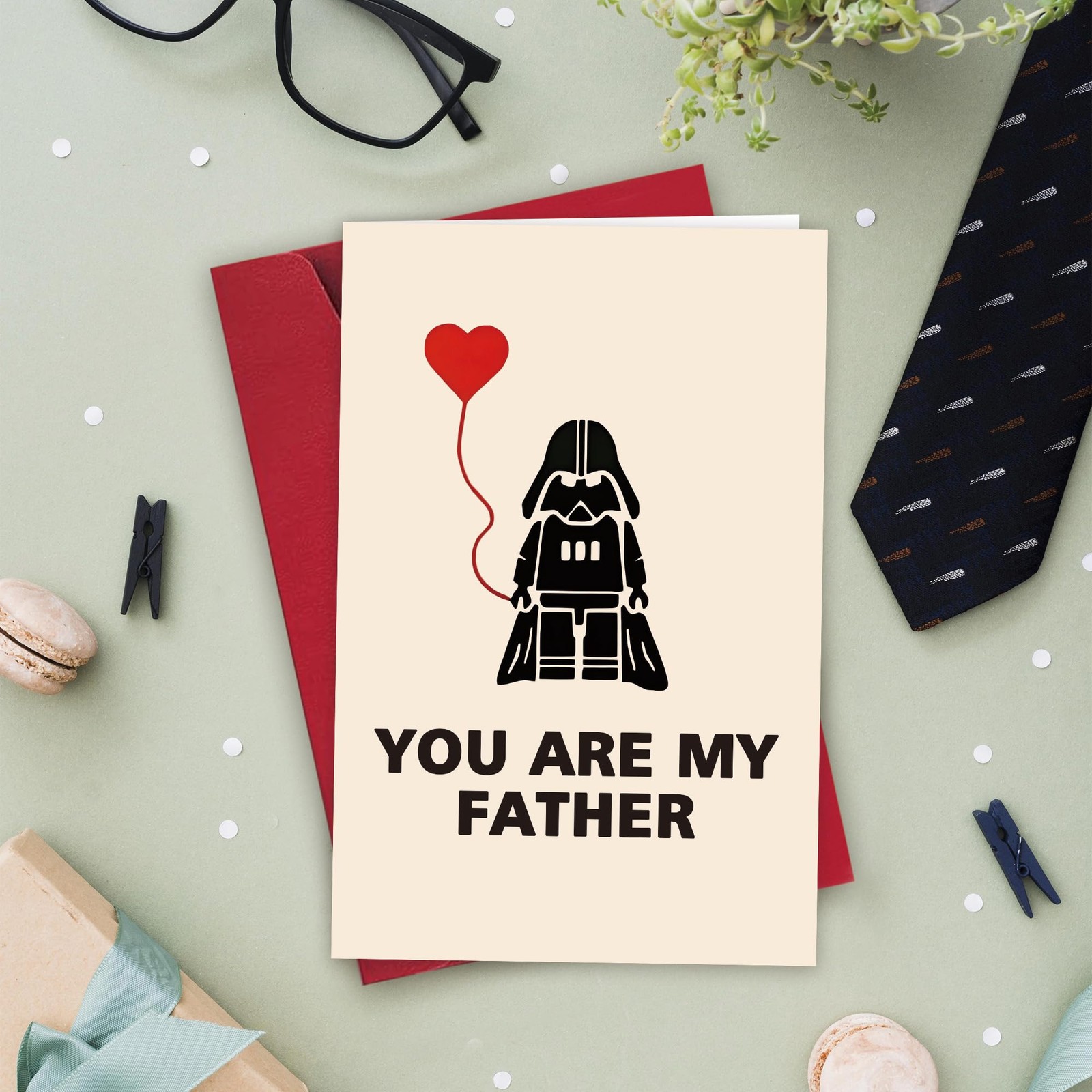 Detuca Star Wars Fathers Day Card,Funny Birthday 8 x 5.3 inches, DTK-123