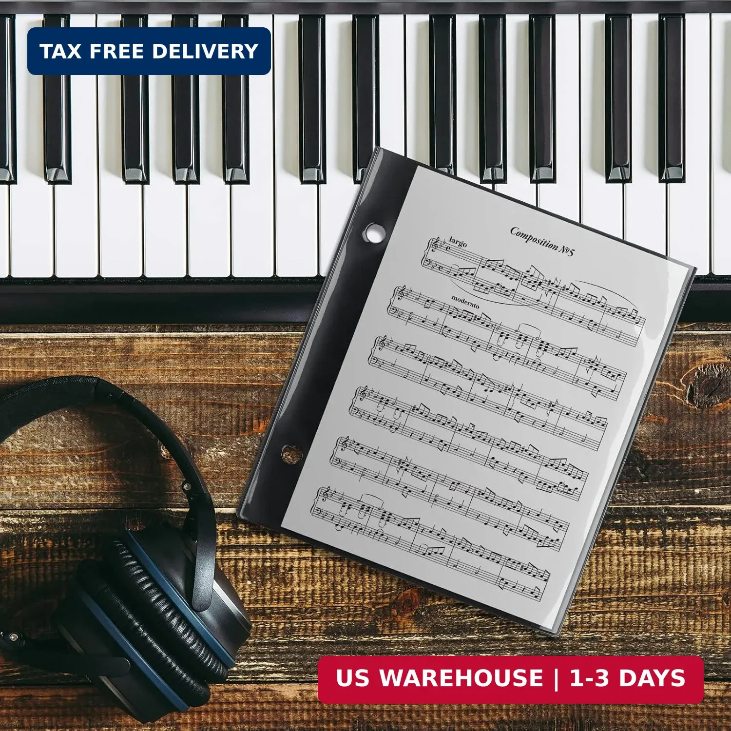 24 Pcs Marching Band Flip Folder for Lyre, Single/Double-Sided Waterproof