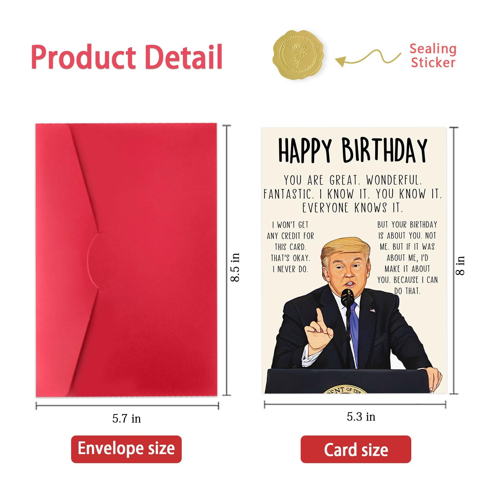 ACHICGIRL Funny Birthday Card for Women Men, Humorous ACH-032, ACH-032