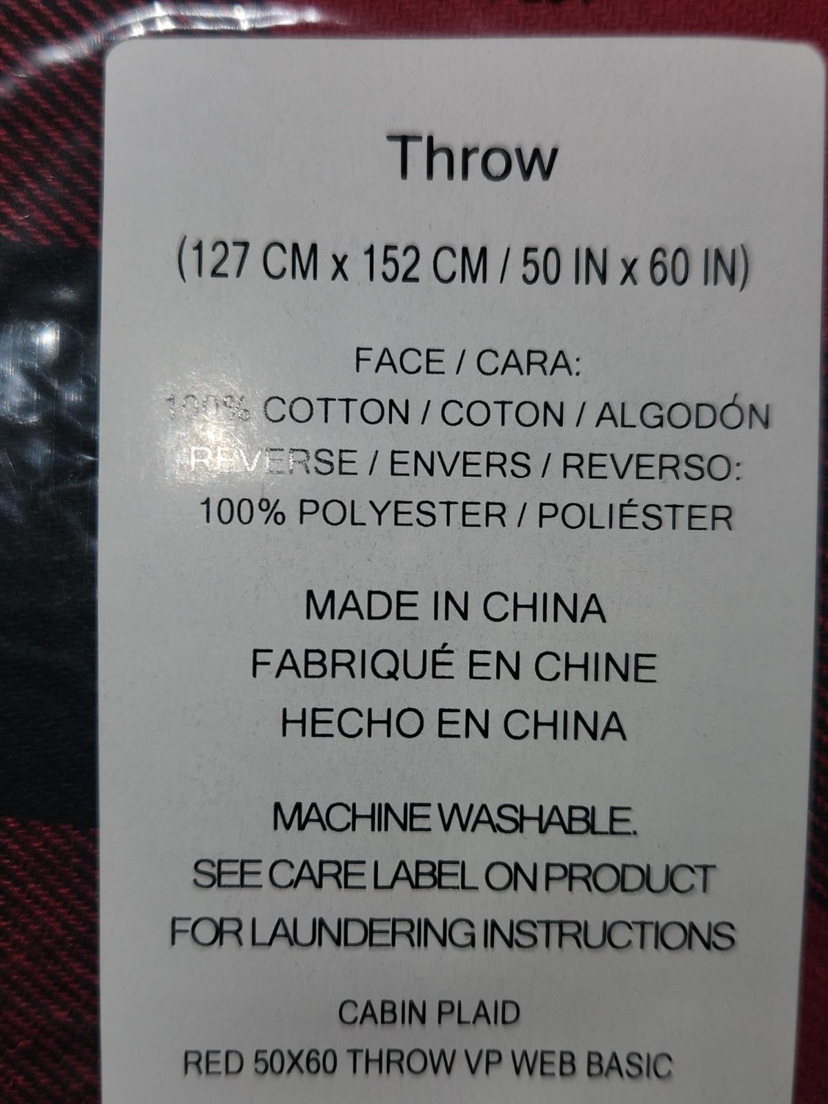 Eddie Bauer~Cabin Plaid Red Sherpa 50×60″ Ultra Soft Reversible Throw Blanket
