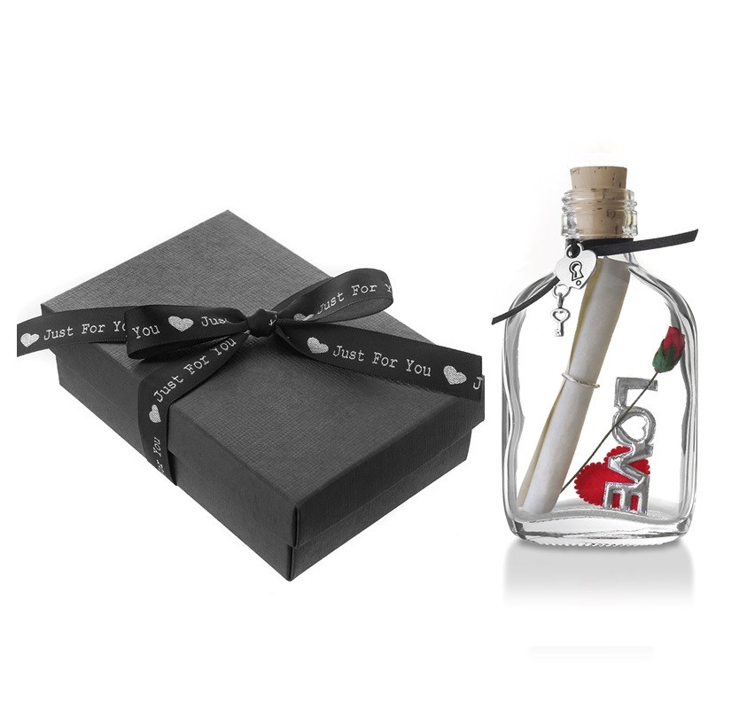 Personalised Message is a Bottle Gift | Romantic Gift for Him, for Her