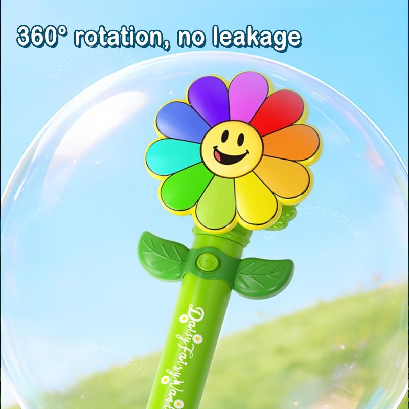 Smile Pinwheel Bubble Wand Automatic Blower LED Light-up Kids Outdoor Part