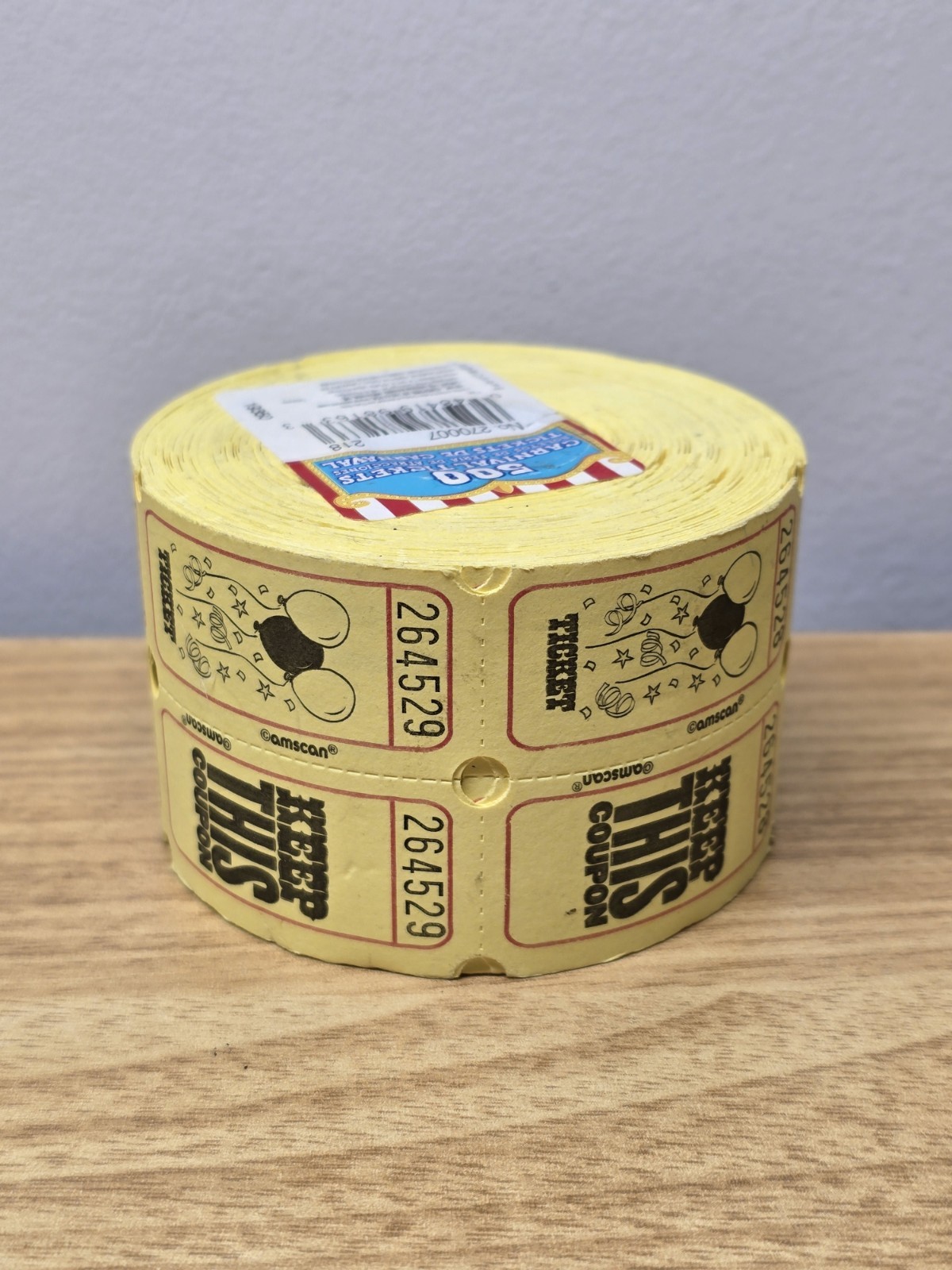 500 Yellow Carnival Raffle Tickets Double Roll For Events