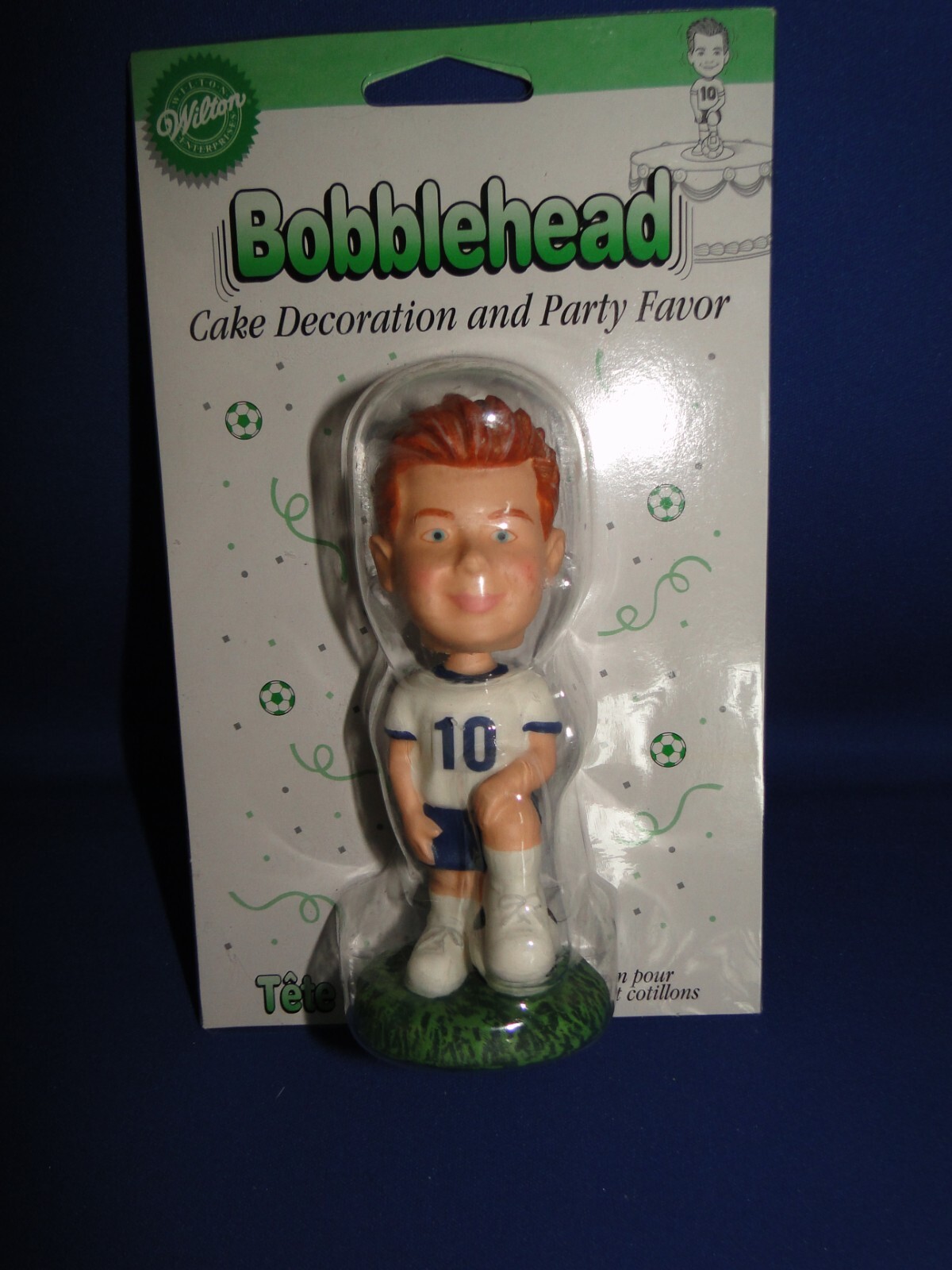 New Wilton Soccer Male or Female Bobblehead Cake Decoration Party Favor