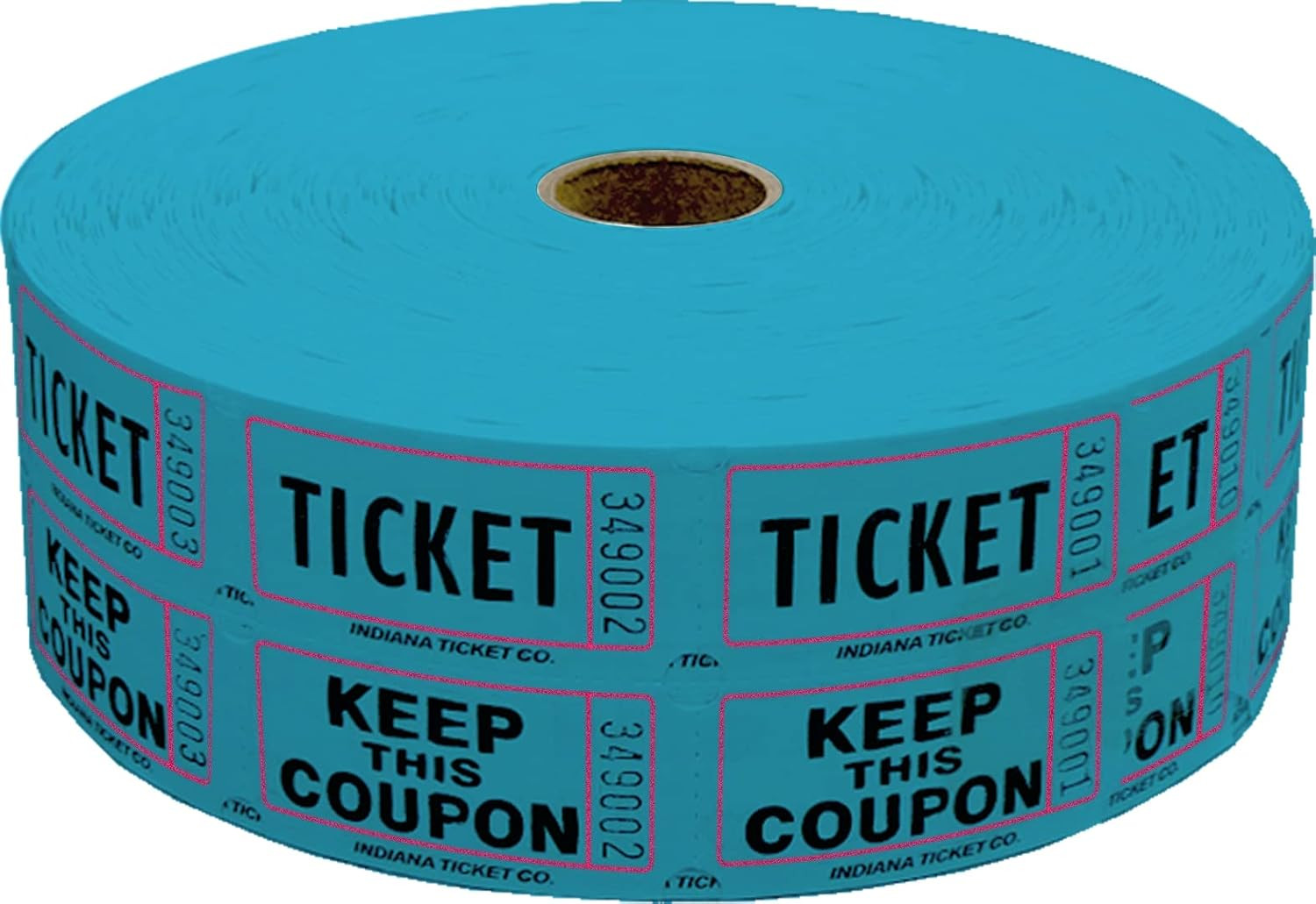 Raffle Tickets – 4 Rolls of 2000 Double Tickets – 8,000 Total – Dark Assorted Co
