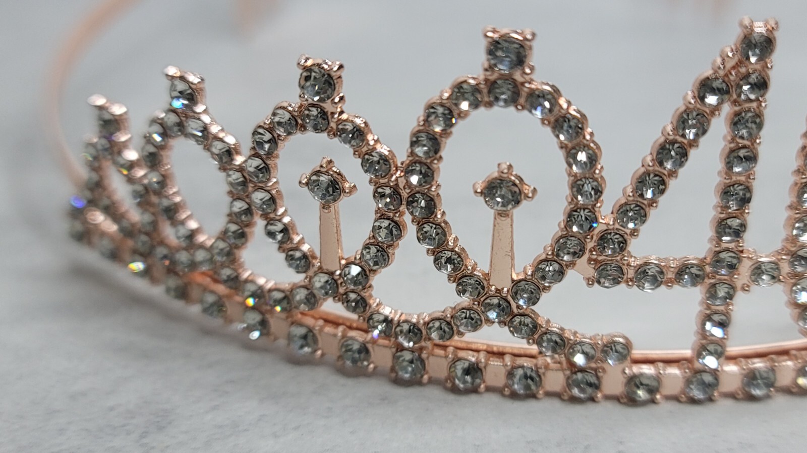 Rose Gold Silver 40th Birthday Tiara Gift Rhinestone Crown Headband 40 Bling