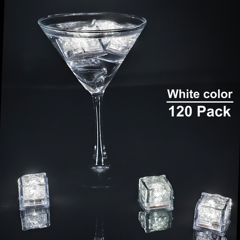 120 Pack Light Up Ice Cubes LED Drink Lights for Bar Club Wedding Party Décor