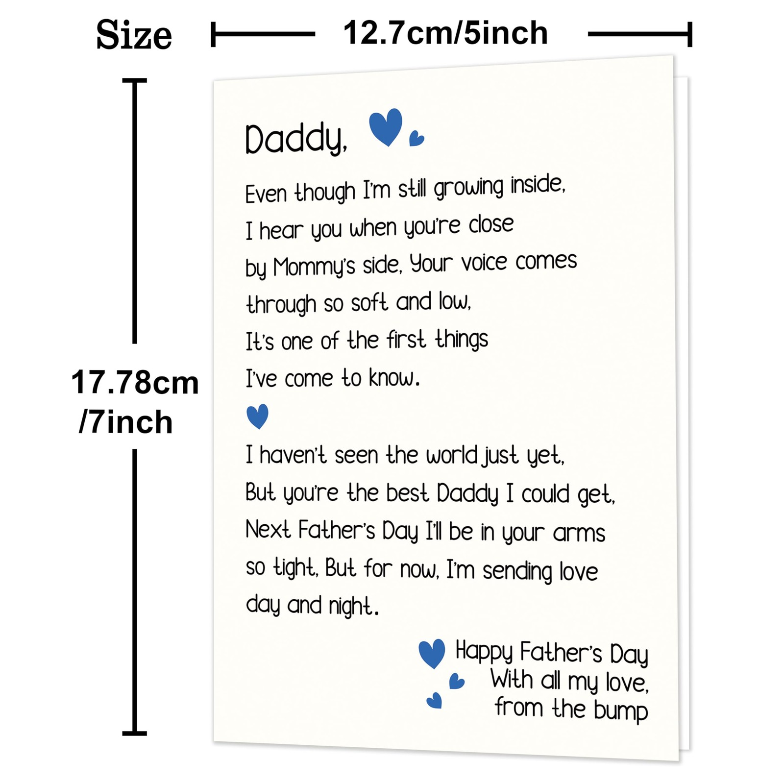 Smithtuy Father to Be Fathers Day 7 x 5 inches / 17.78 x 12.70 cm, SY-290