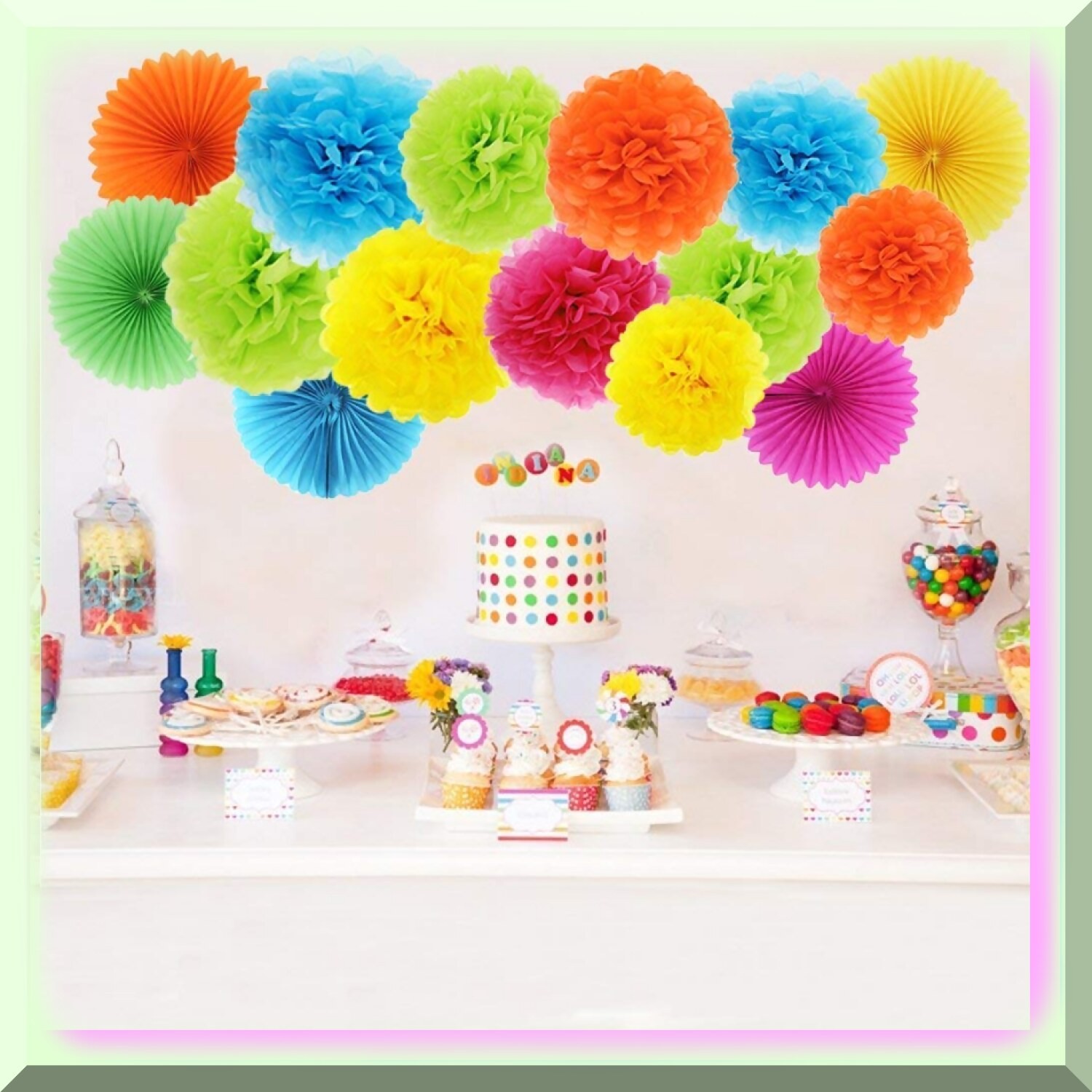 Colorful Paper Decorations for Celebrations