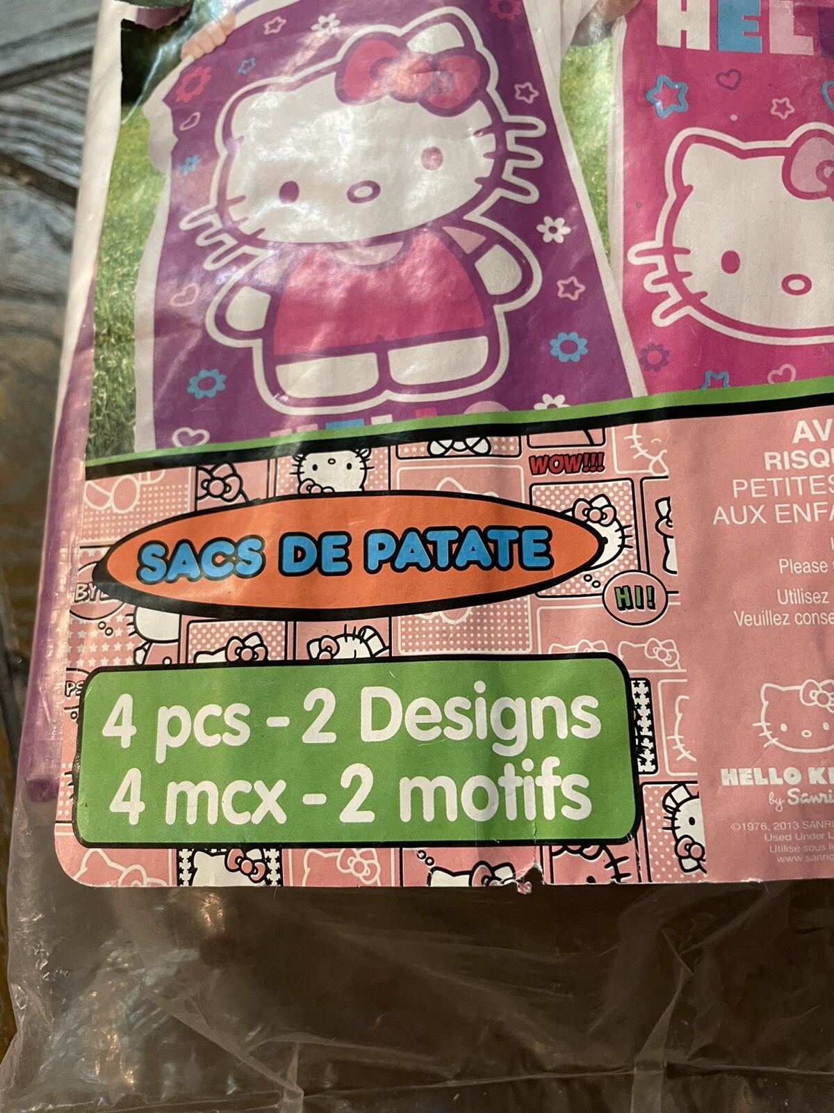 Sanrio Hello Kitty Potato Sacks Bags Sack Race Game 4 Pack Birthday Party New
