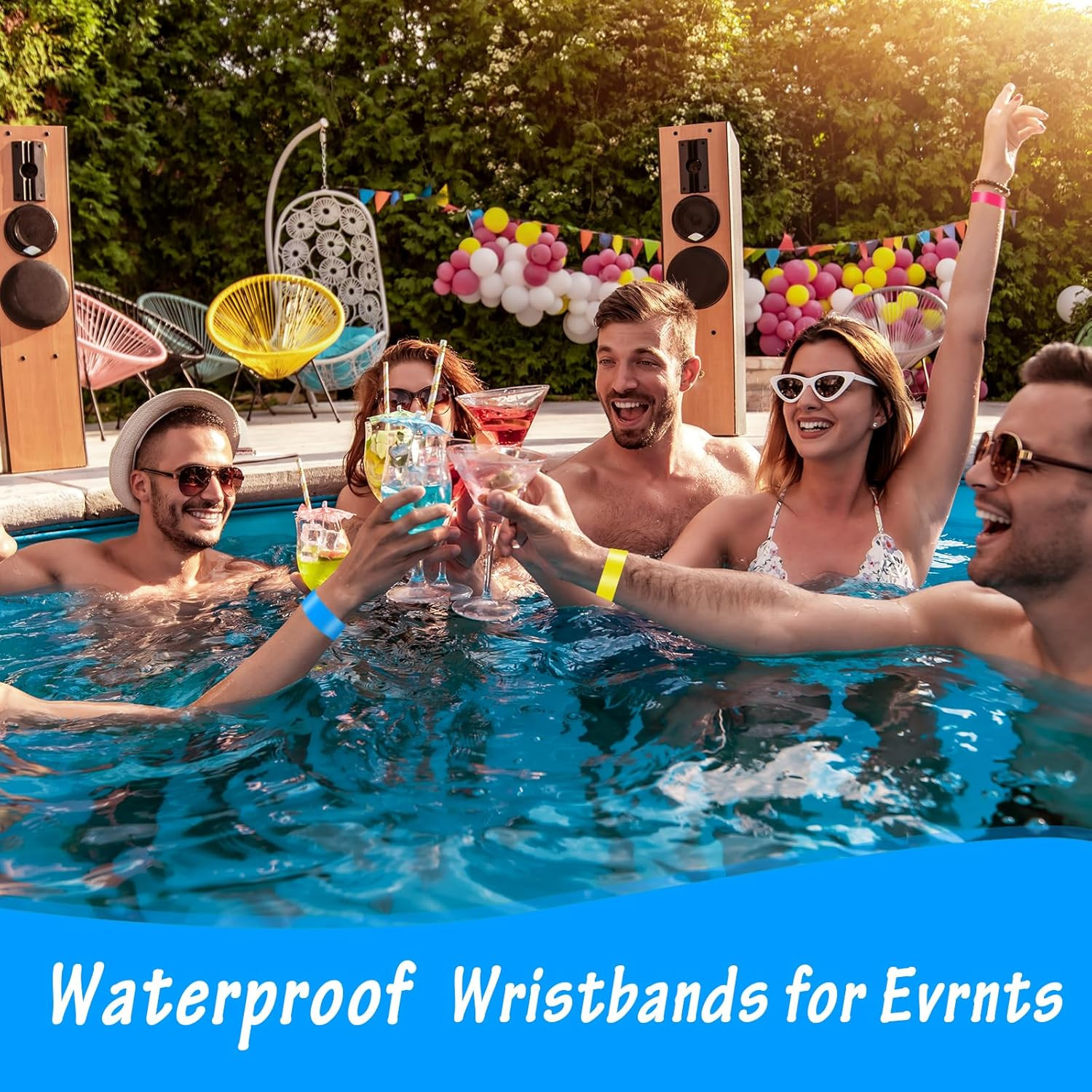 Yellow Wristbands for Events – 500 Count – Tear Resistant Paper Bracelets Comfor