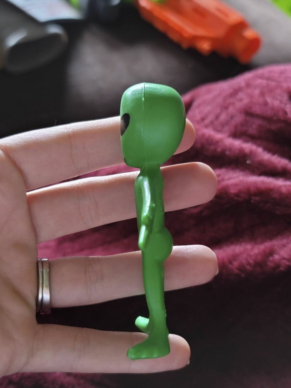 60 Green Alien Action Bendable Figure Outer Space Rubber Toy Area 51 (5 dozen)