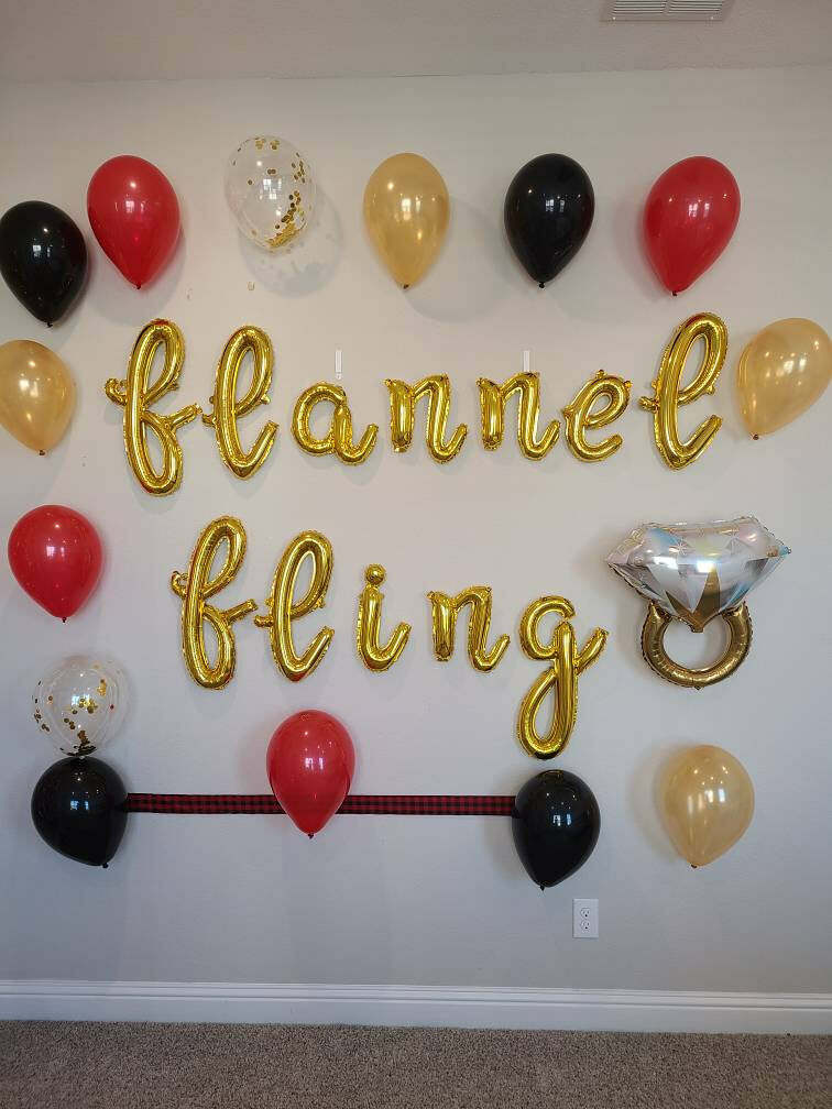 Flannel Fling Bachelorette Party Decorations Bachelorette Balloons Engagement Ri