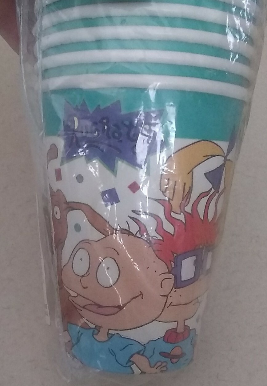 Vintage NEW IN PACKAGE 8-RUGRATS PAPER Party CUPS