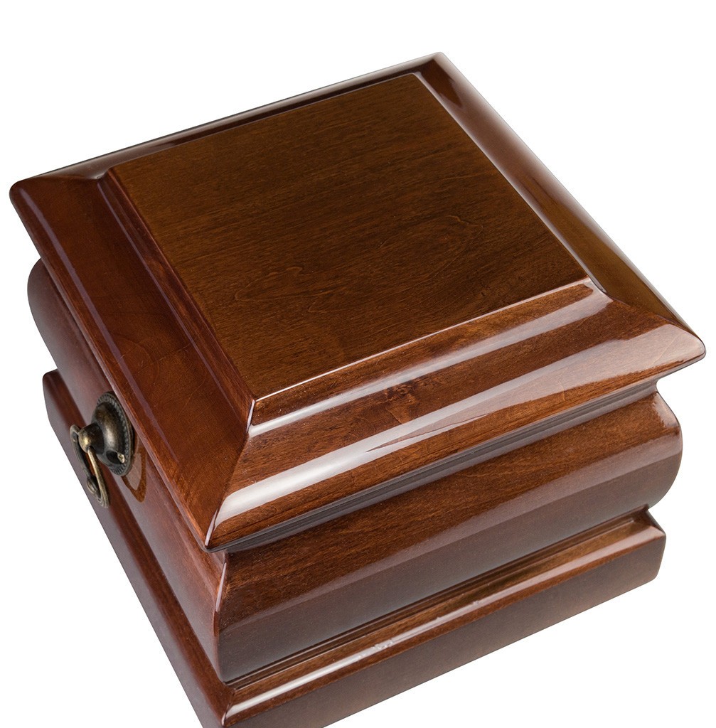 Wooden Cremation Urn for Adult Unique Memorial Italian Funeral Urn for Ashes