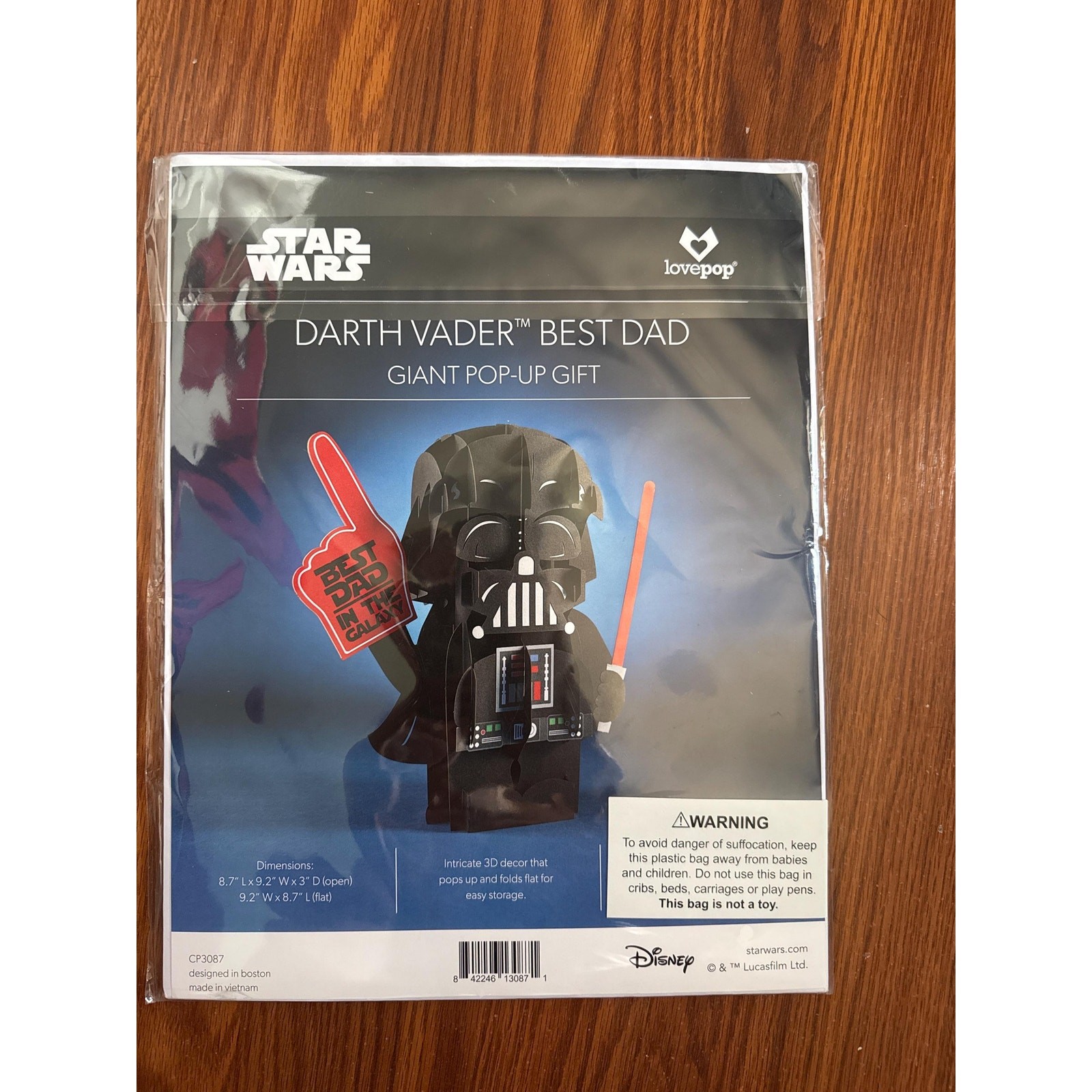 Star Wars™ Darth Vader™ ‘Best Dad’ Giant Pop-Up Gift