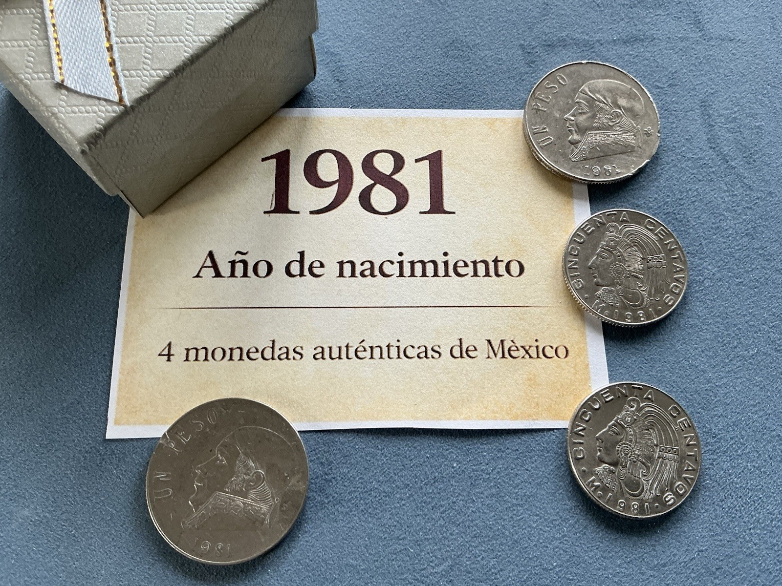 Regalo de Cumpleaños 1981 – 4 Monedas de México – Año de Nacimiento – Birthday
