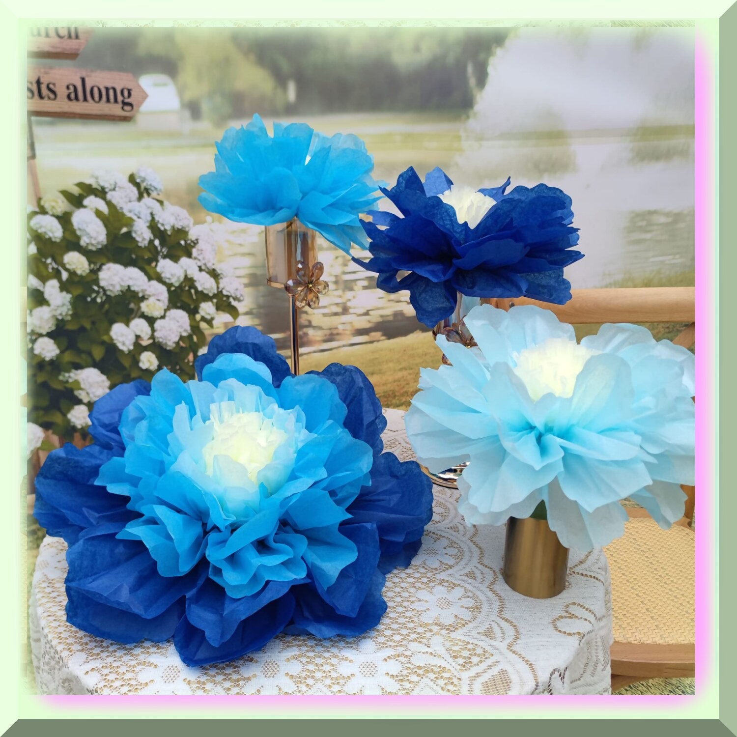 Vibrant Tissue Paper Flowers for DIY Party Decor