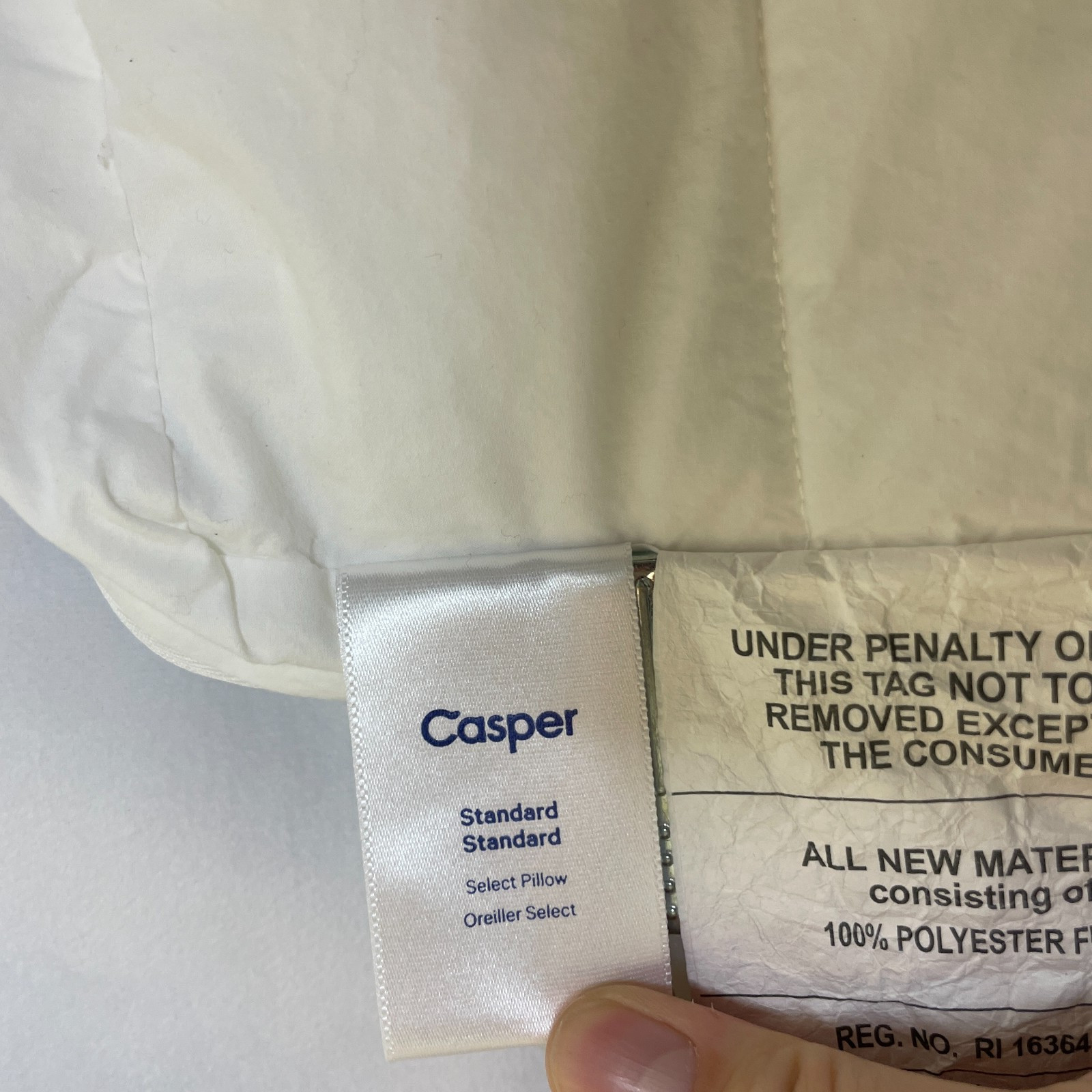 Casper Sleep Essential Quilted Select Bed Pillow (U.S. Standard), White