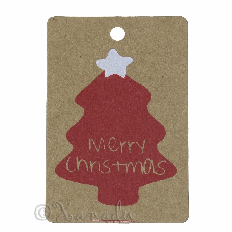 Merry Christmas Tree Wholesale Paper Holiday Gift Tags P2916 – 20, 50 Or 100PCs