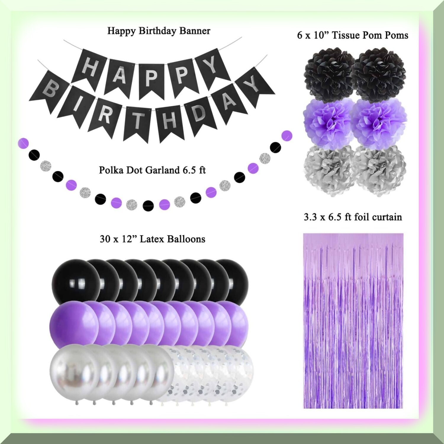 Unisex Birthday Party Decor Set with Balloons and Banner